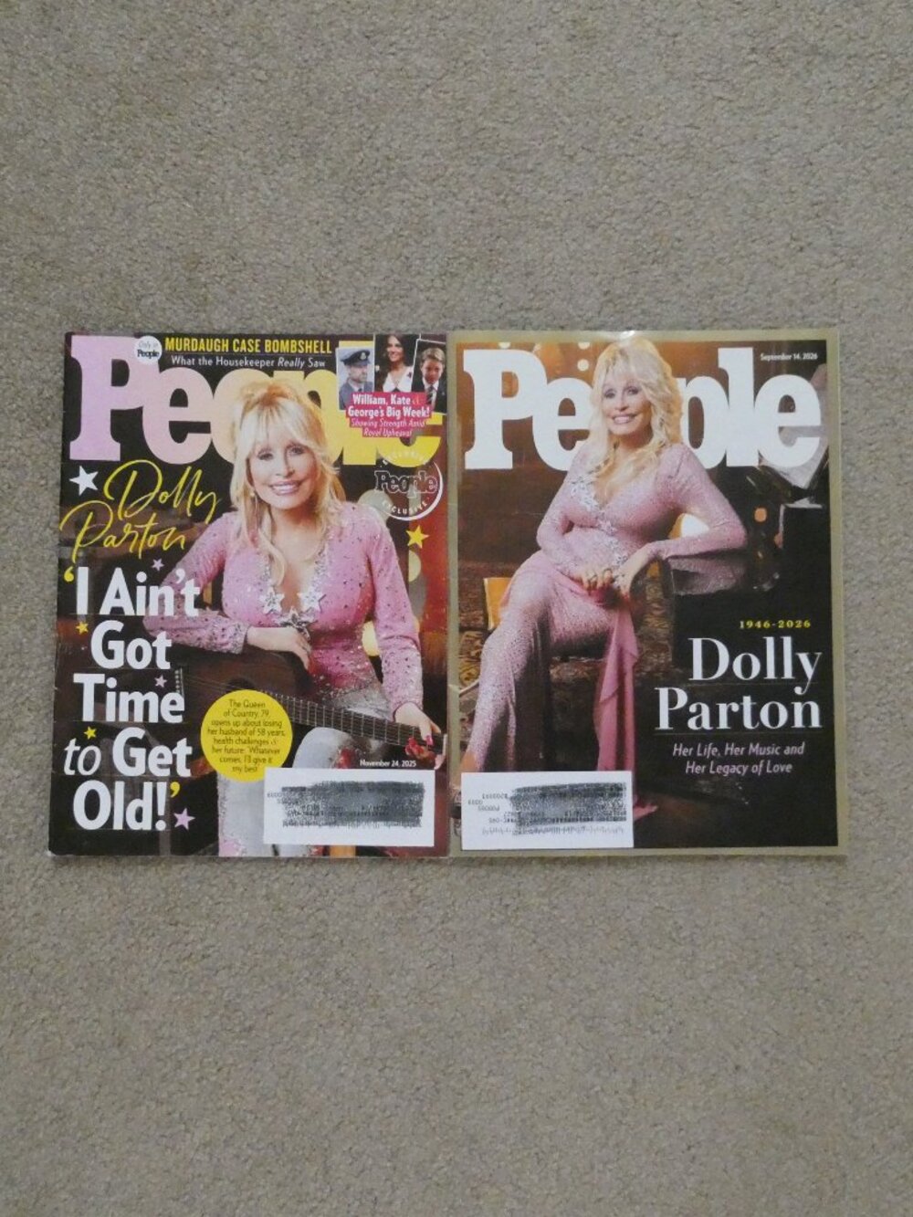 TWO Dolly Parton People Magazine 11/2025 and 9/2026